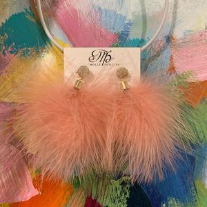 Molly Phillips Pink Feather Earrings
